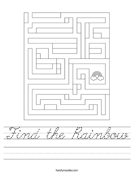 Find the Rainbow. Worksheet