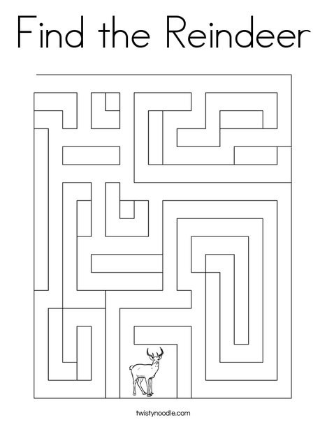 Find the Reindeer Coloring Page