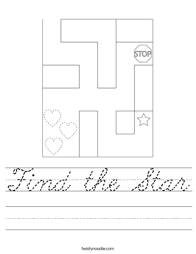 Find the Star Worksheet