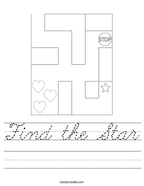 Find the Star Worksheet