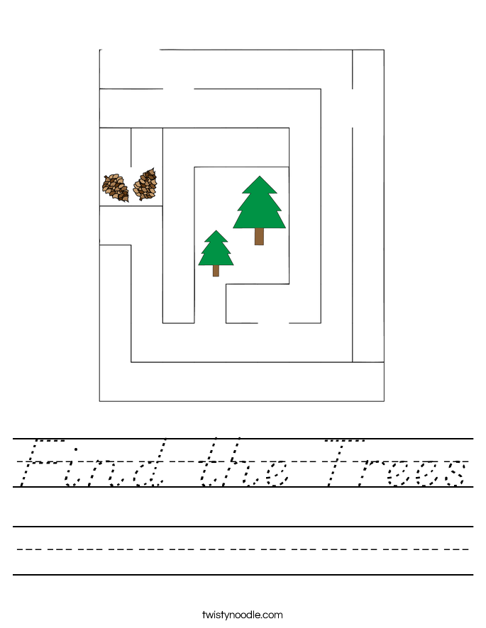 Find the Trees Worksheet