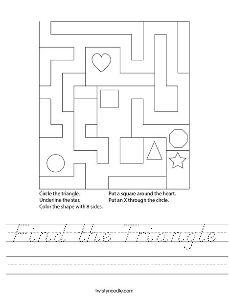 Find the Triangle Worksheet