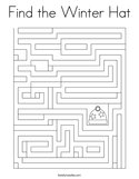 Find the Winter Hat Coloring Page