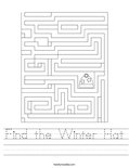 Find the Winter Hat Worksheet