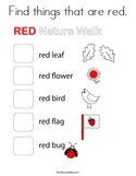 Find things that are red Coloring Page