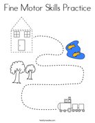 Fine Motor Skills Practice Coloring Page