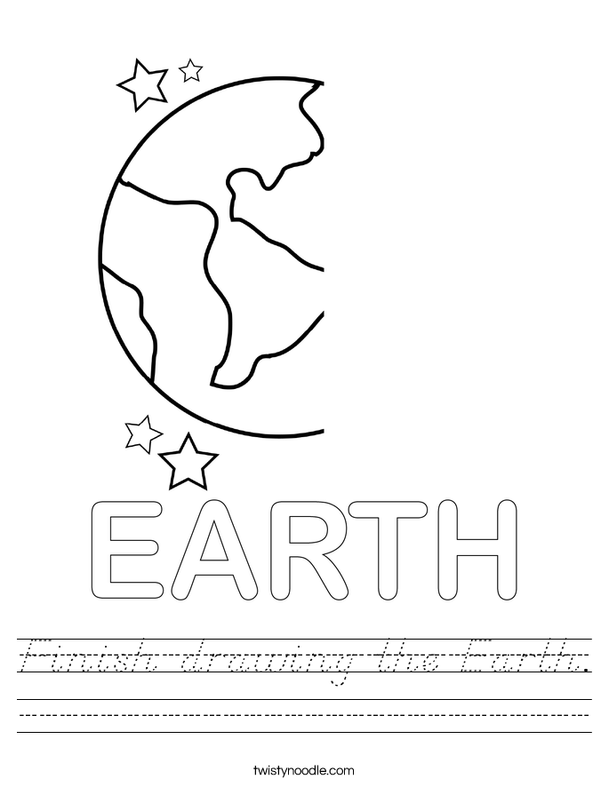 Finish drawing the Earth. Worksheet