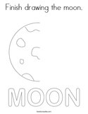 Finish drawing the moon Coloring Page
