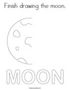 Finish drawing the moon Coloring Page