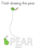 Finish drawing the pear Coloring Page