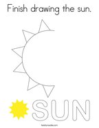 Finish drawing the sun Coloring Page
