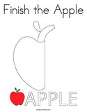 Finish the Apple Coloring Page