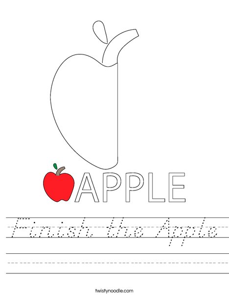Finish the Apple Worksheet