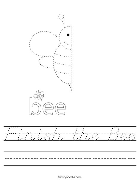 Finish the Bee Worksheet