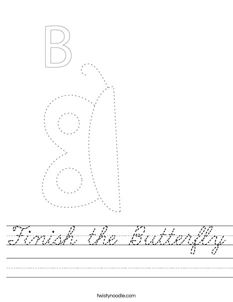 Finish the Butterfly Worksheet