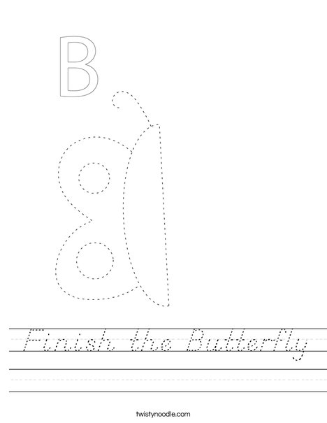 Finish the Butterfly Worksheet