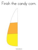 Finish the candy corn Coloring Page