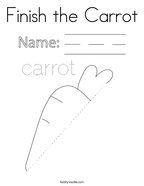 Finish the Carrot Coloring Page
