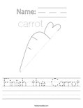 Finish the Carrot Worksheet