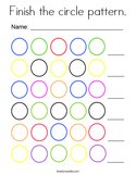 Finish the circle pattern Coloring Page
