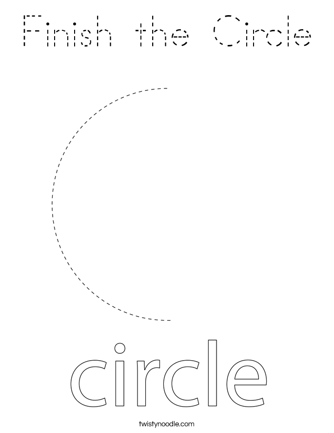 Finish the Circle Coloring Page