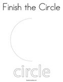 Finish the Circle Coloring Page