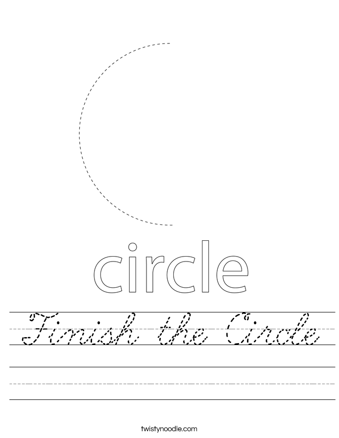 Finish the Circle Worksheet