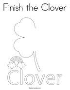 Finish the Clover Coloring Page