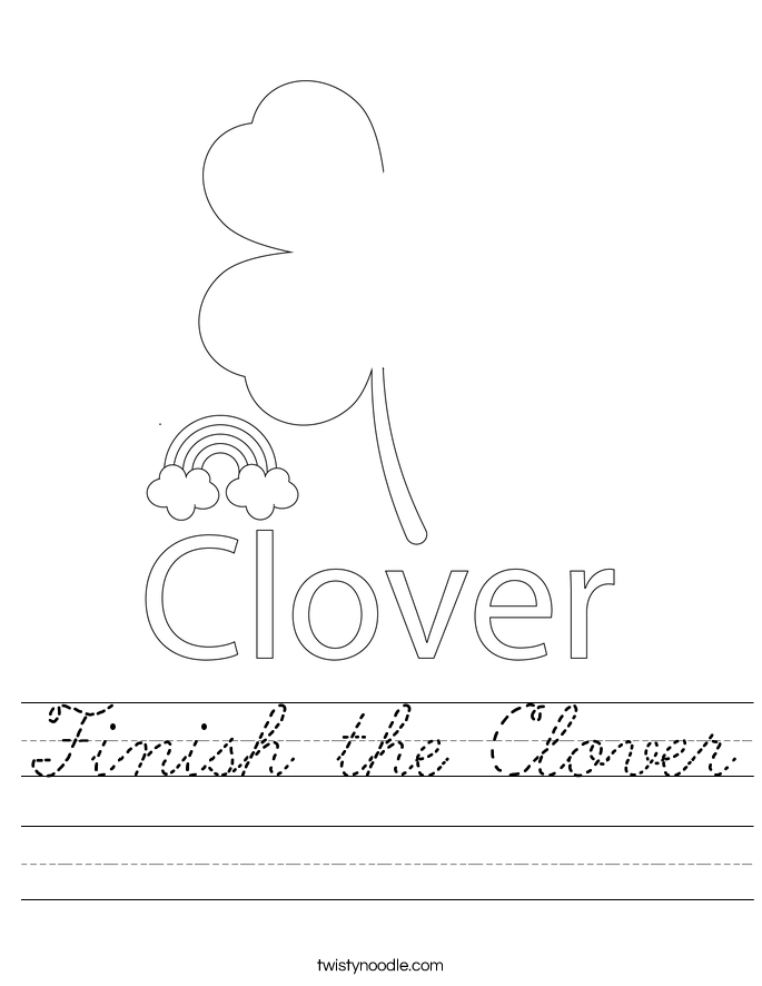 Finish the Clover Worksheet