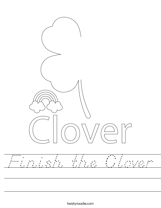 Finish the Clover Worksheet