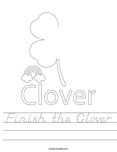 Finish the Clover Worksheet