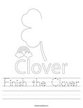 Finish the Clover Worksheet