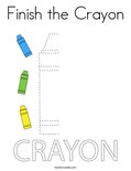 Finish the Crayon Coloring Page