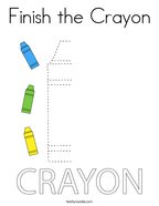 Finish the Crayon Coloring Page
