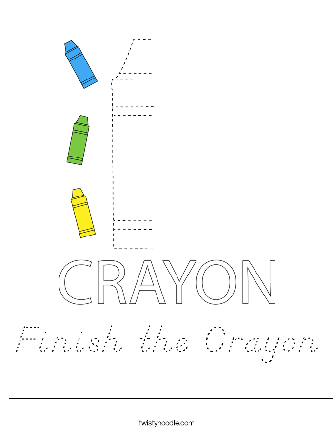 Finish the Crayon Worksheet