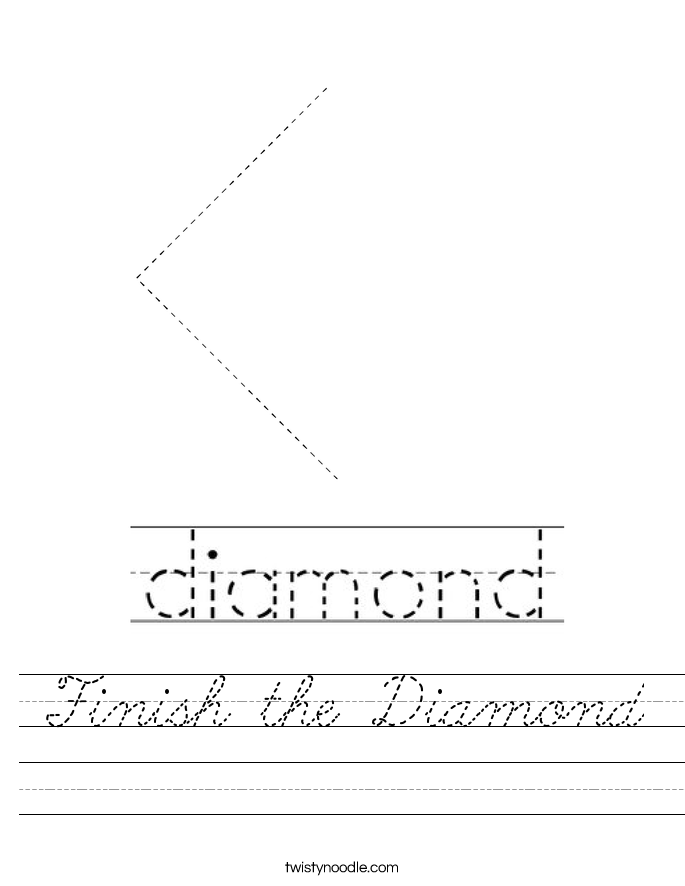 Finish the Diamond Worksheet