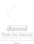 Finish the Diamond Worksheet