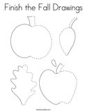 Finish the Fall Drawings Coloring Page