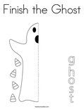 Finish the Ghost Coloring Page