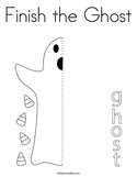 Finish the Ghost Coloring Page