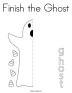 Finish the Ghost Coloring Page