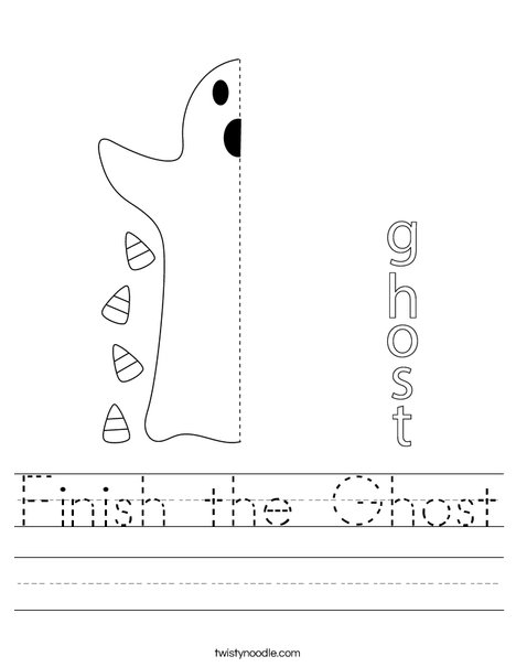 Finish the Ghost Worksheet