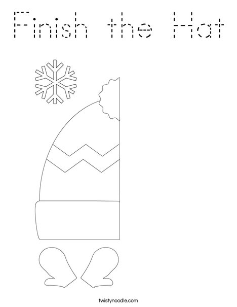 Finish the Hat Coloring Page