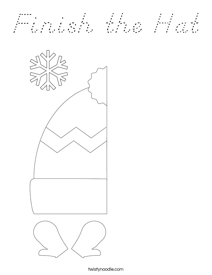 Finish the Hat Coloring Page