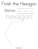 Finish the Hexagon Coloring Page