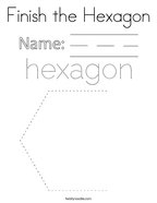 Finish the Hexagon Coloring Page