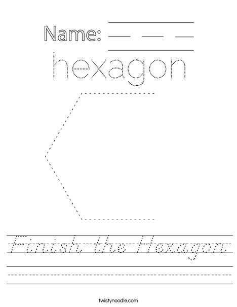 Finish the Hexagon Worksheet