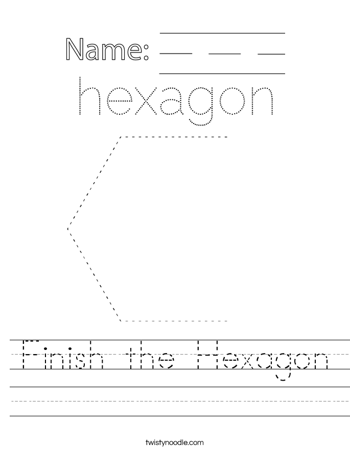 Finish the Hexagon Worksheet