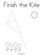 Finish the Kite Coloring Page