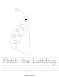 Finish the Ladybug Worksheet